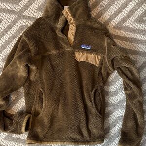 Patagonia Brown Fleece Snap Pullover